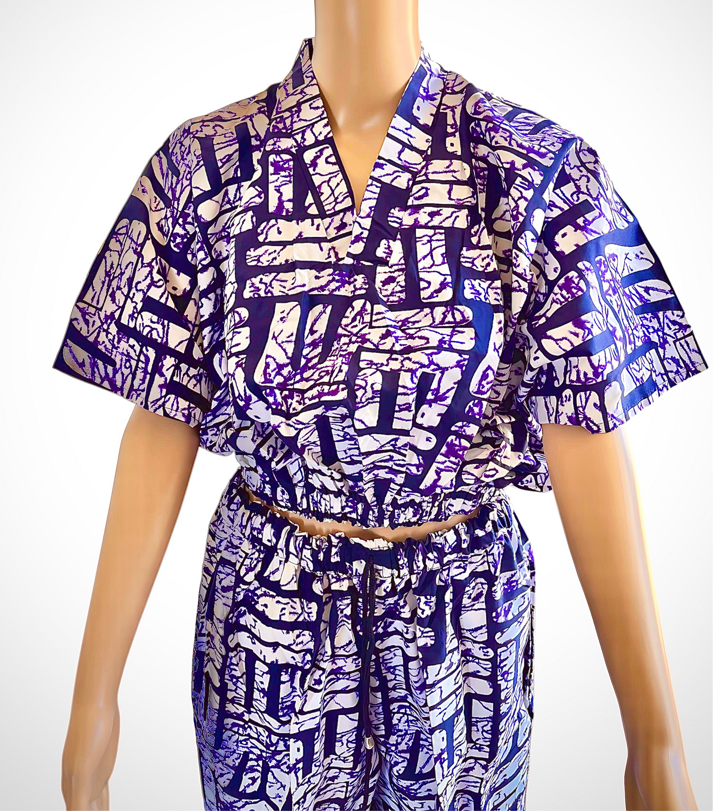 Ìròsa Ankara Crop Top & Long Pant Set