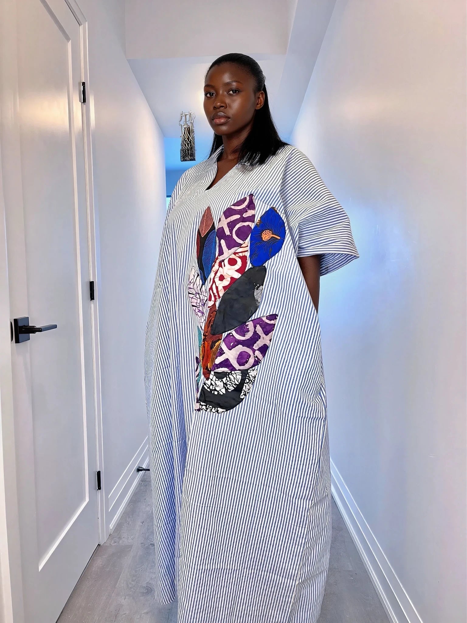Adire Patches Bubu Dress for Style & Heritage