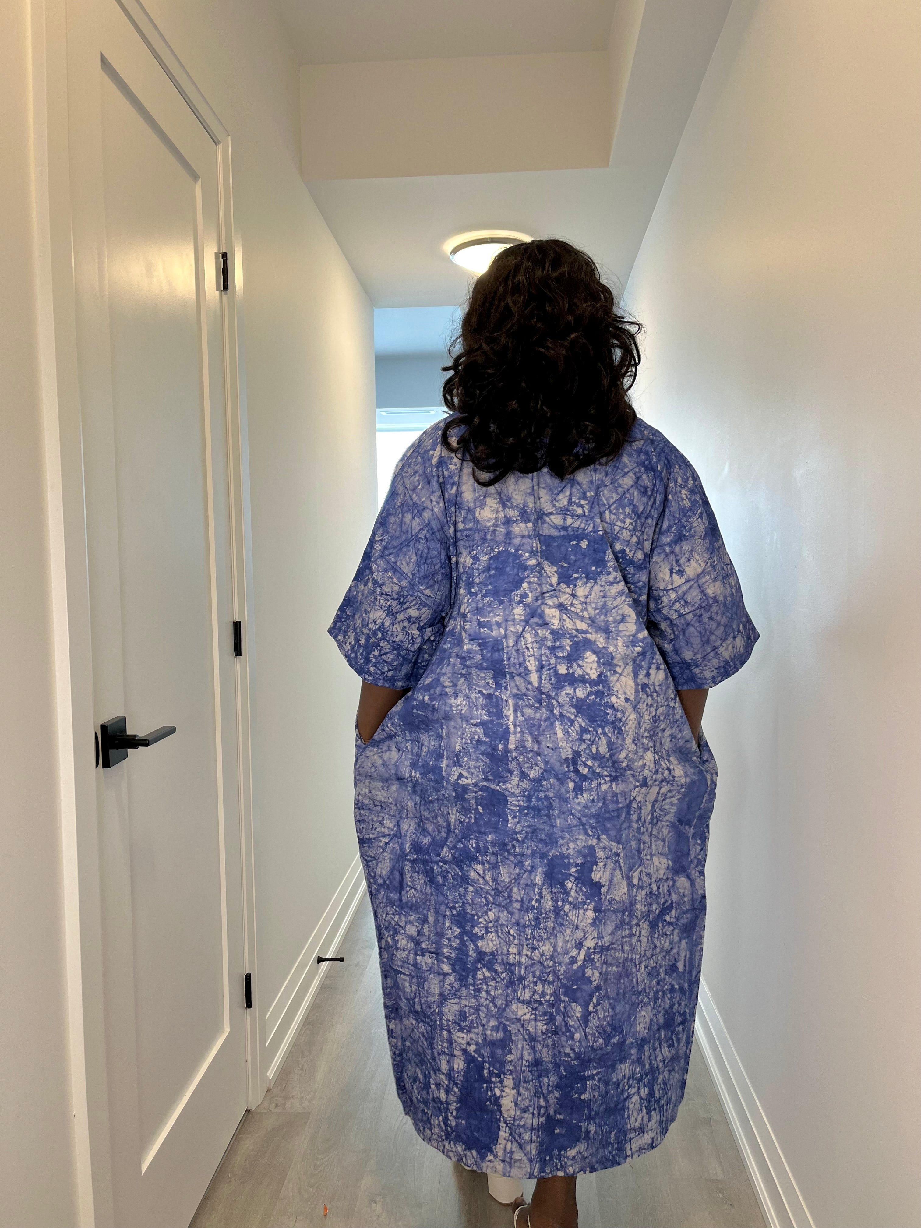 Tosin Hand-dyed Adire Dress