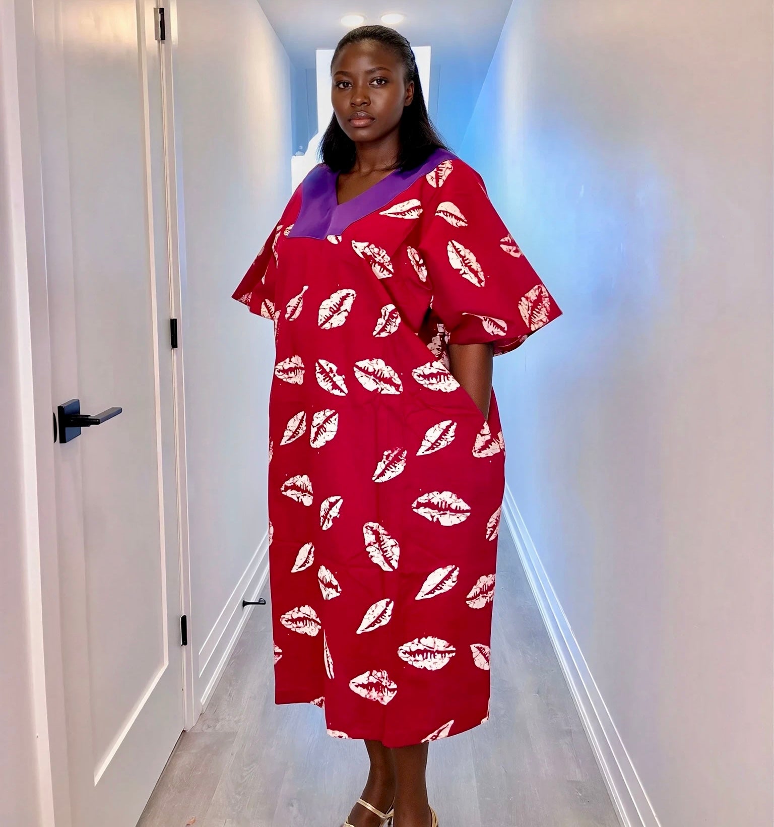 Lora Midi Dress with Adjustable Waist