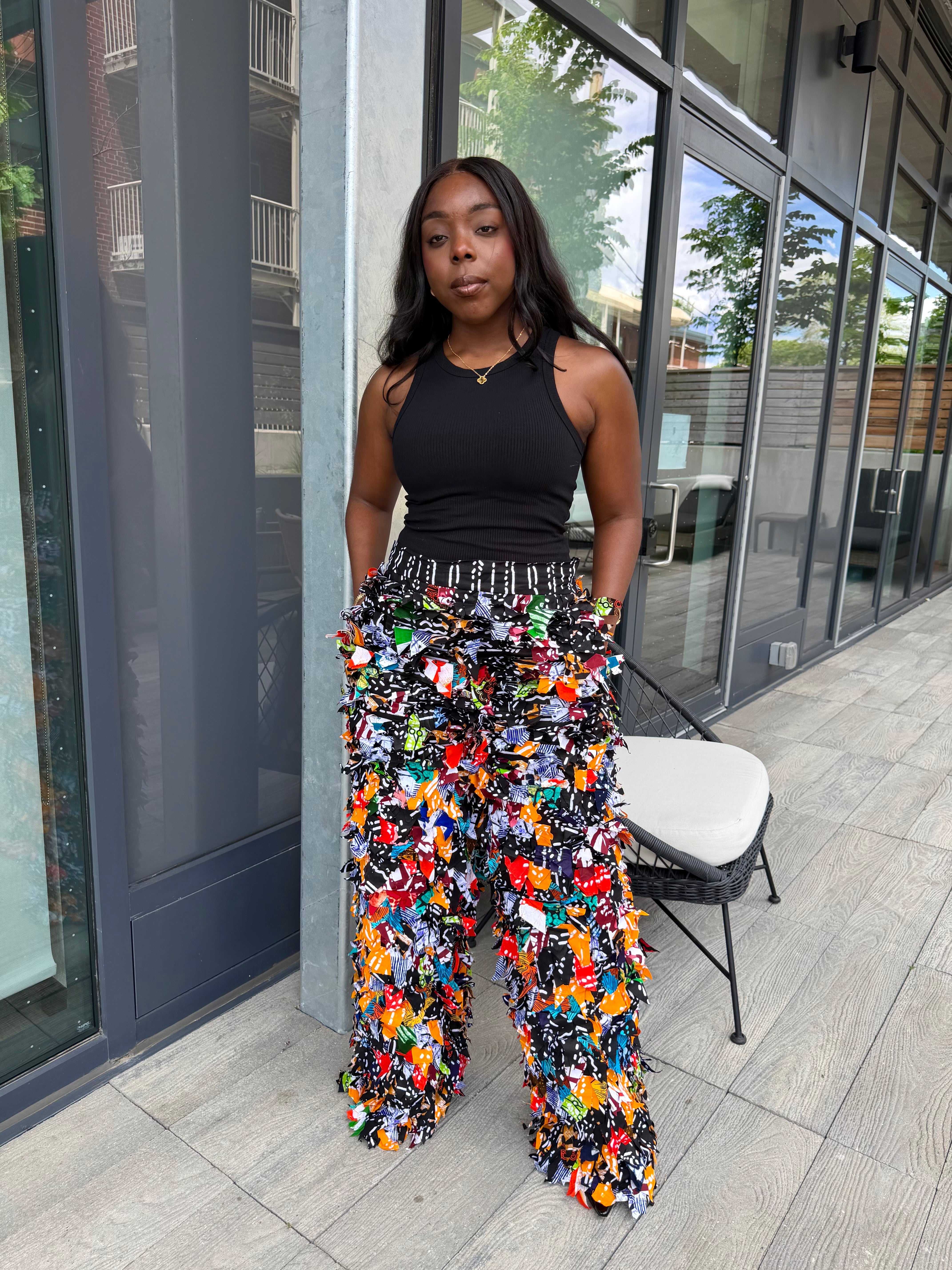Sara Fringe Statement Pants