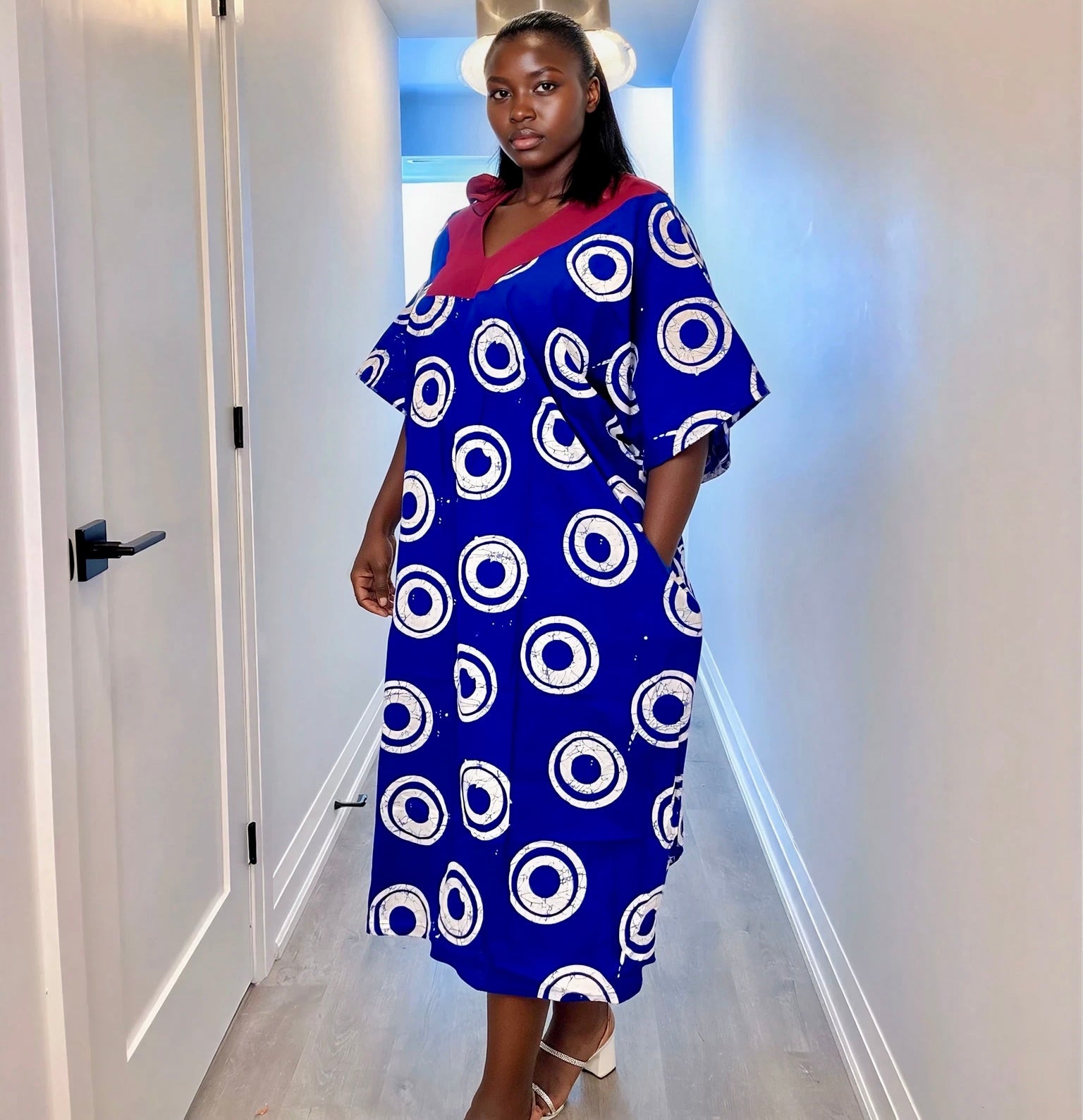 Riri Bubu Midi Dress with Drawstring Waist