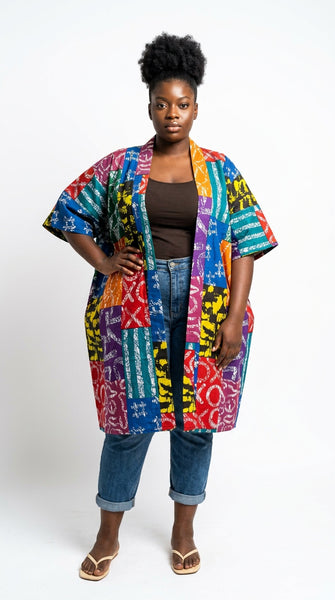 Eko L'Éwà Adire Kimono Jacket - Handmade Fashion – Afriluxe RTW