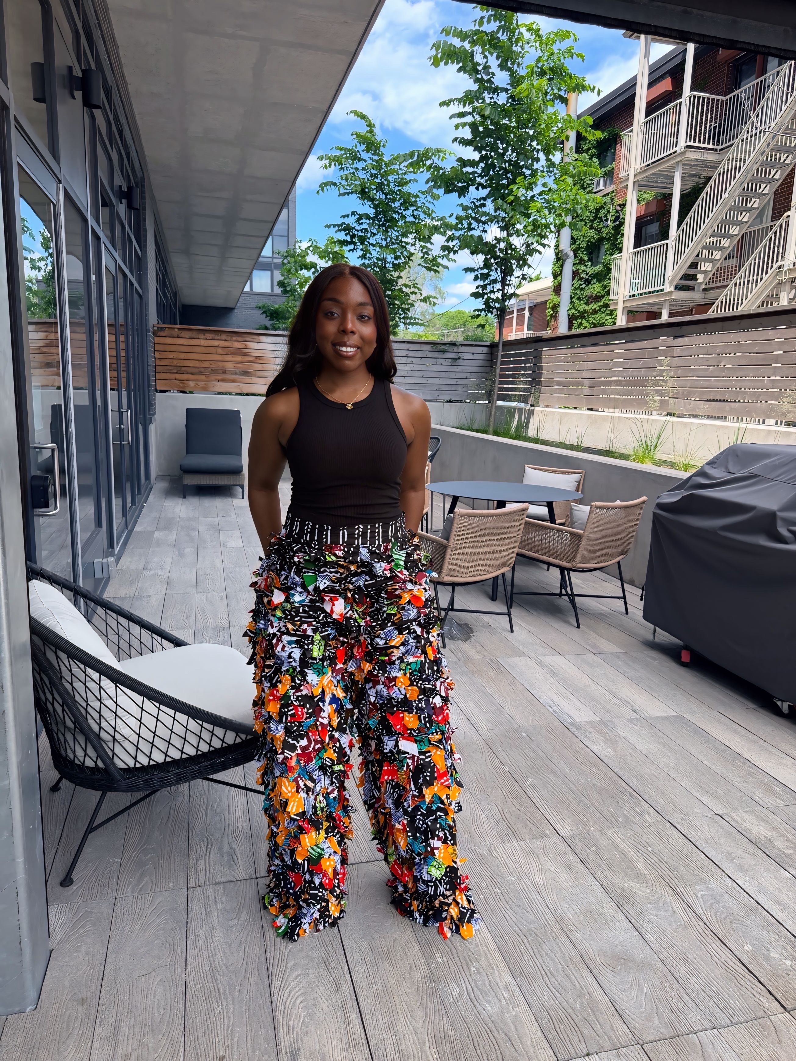 Sara Fringe Statement Pants