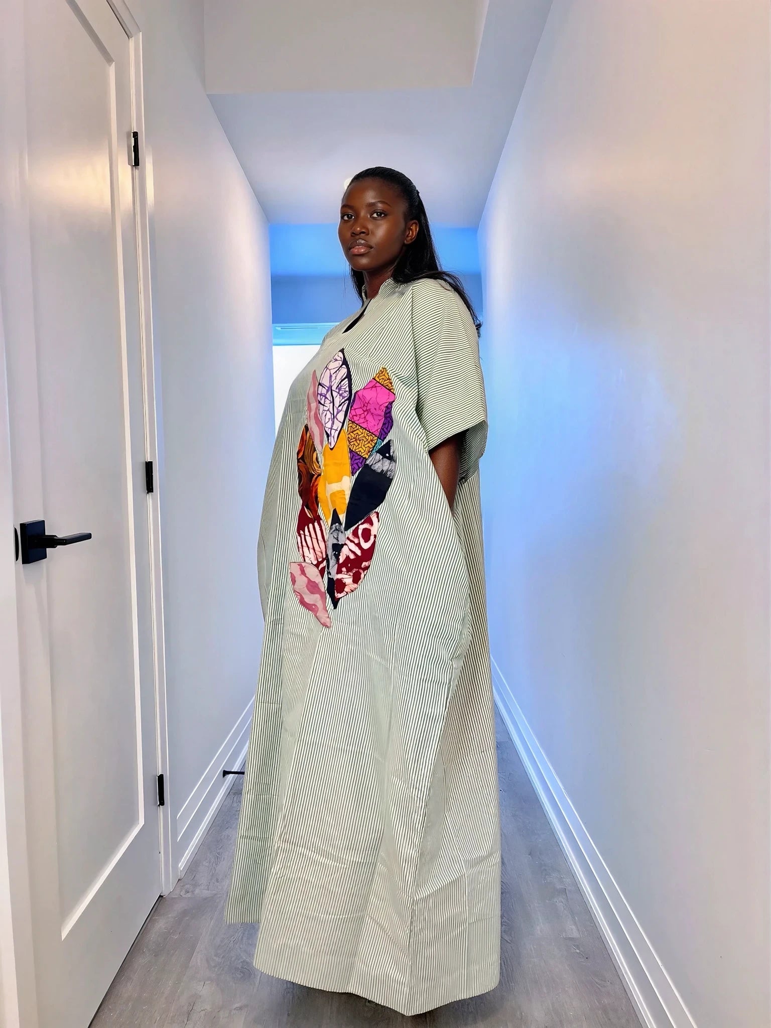 Adire Patches Bubu Dress for Style & Heritage