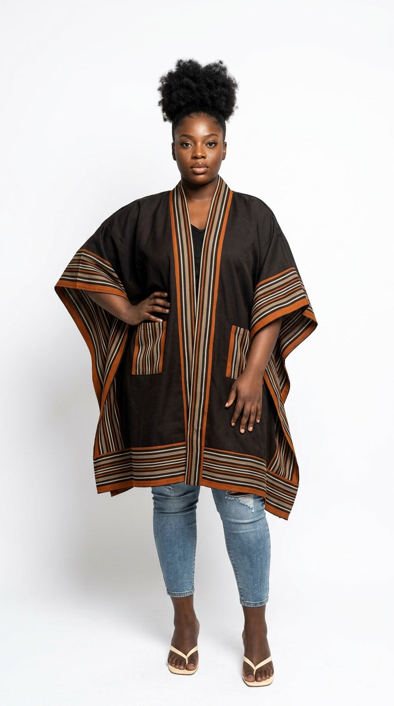 Eko L'Éwà Adire Kimono Jacket - Handmade Fashion – Afriluxe RTW Eko L'Éwà Adire Kimono Jacket - Handmade Fashion – Afriluxe RTW