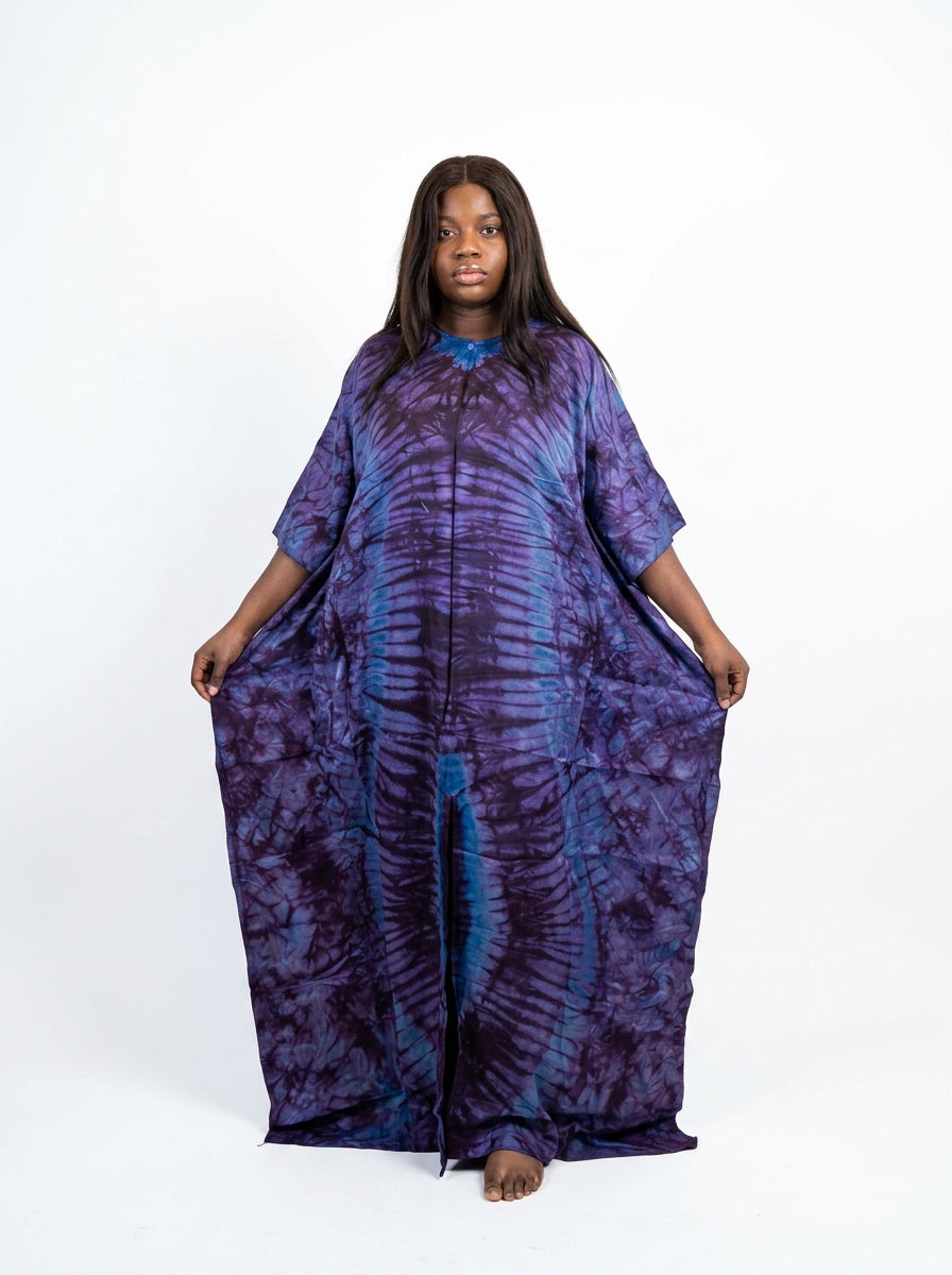 Tosin Dress - Hand-dyed Adire | Loose Fit, Cotton Blend – Afriluxe RTW