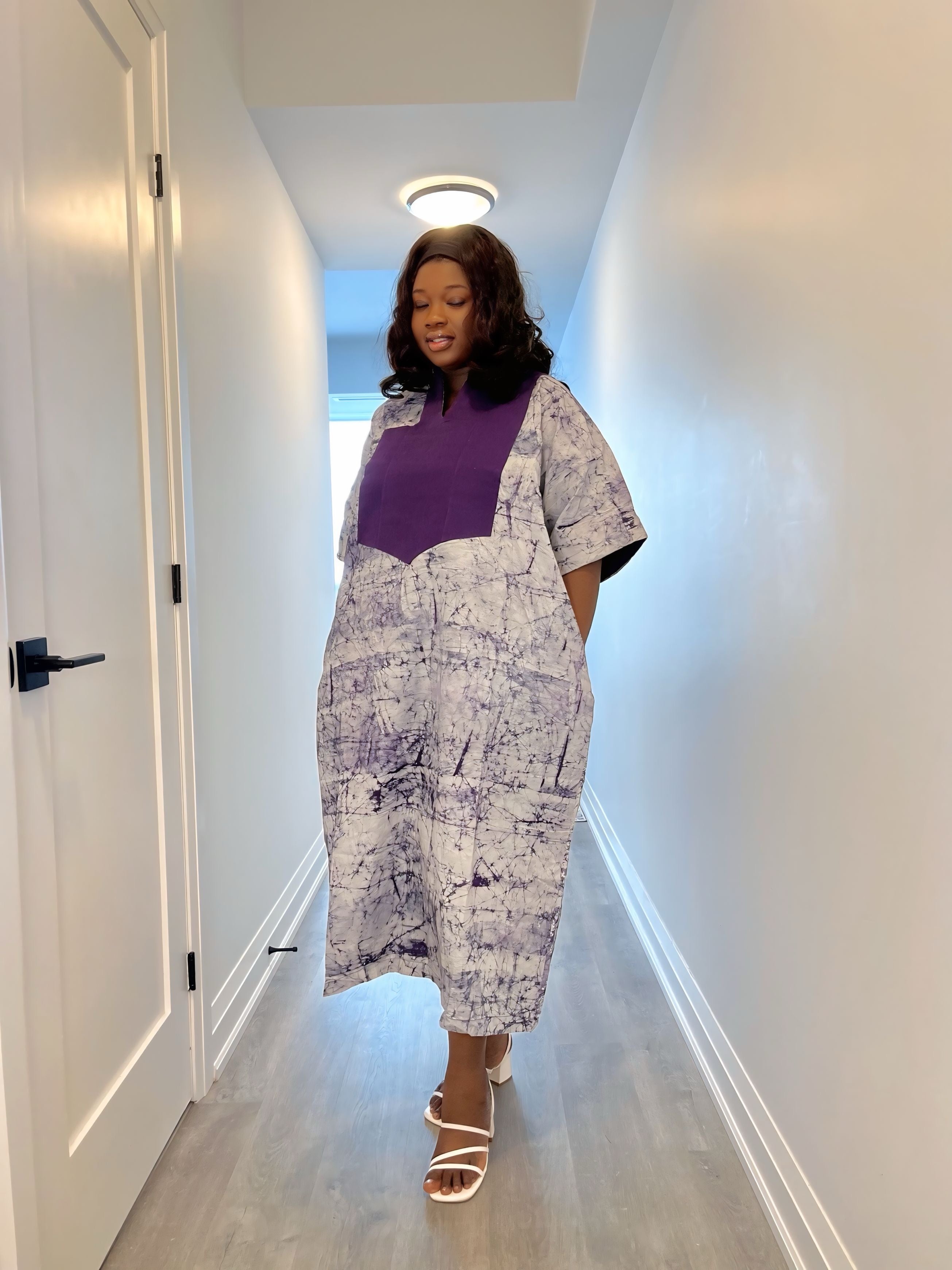 Loretta Hand-dyed Adire Dress