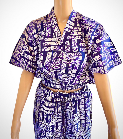 Ìròsa Ankara Crop Top & Long Pant Set