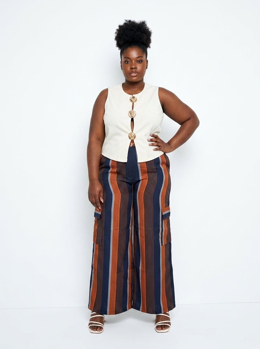 African Print Wide Leg Pants - Ore (Restocked)