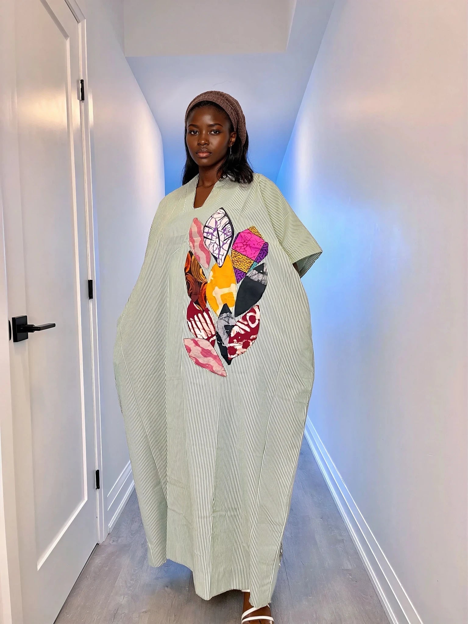 Adire Patches Bubu Dress for Style & Heritage