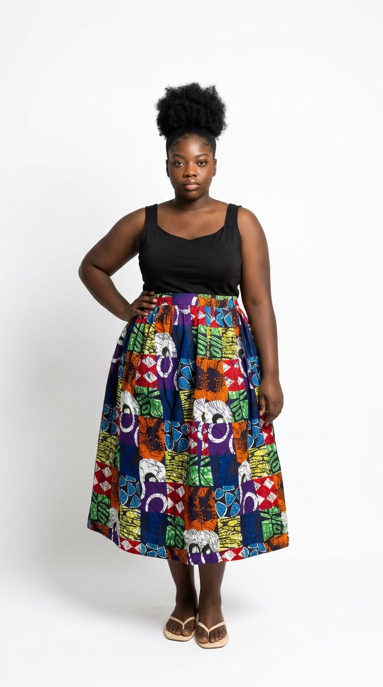 Temisan Midi Ankara Skirt