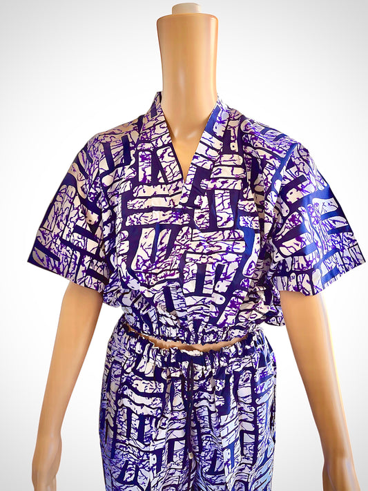 Ìròsa Ankara Crop Top & Long Pant Set