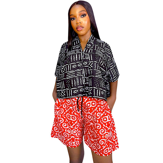 Ọwà Ankara Agbada and Short Set