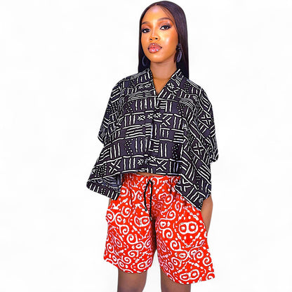 Ọwà Ankara Agbada and Short Set