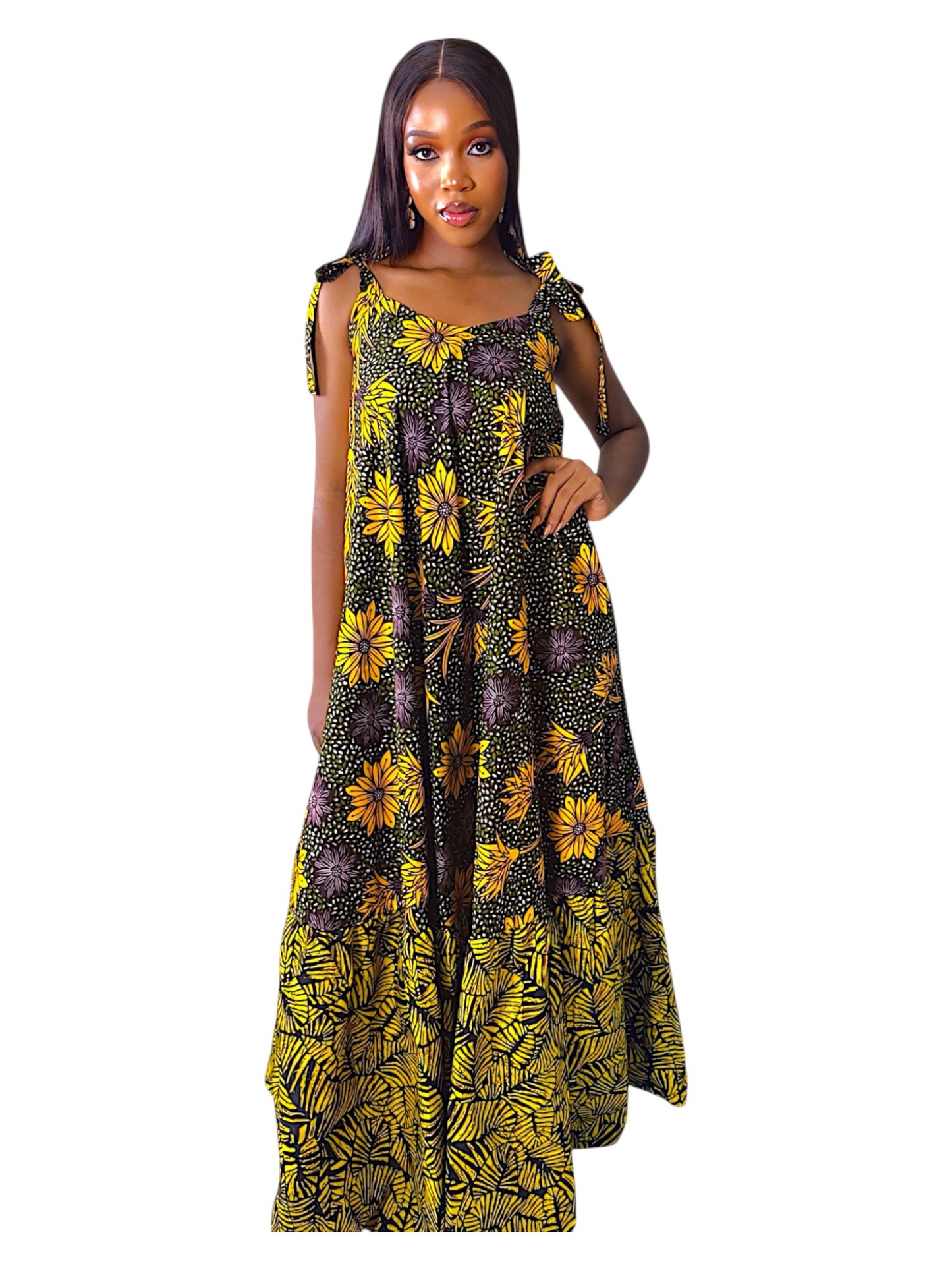 Inúdídùn Maxi Long Ankara Sundress