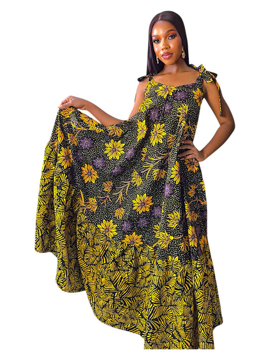 Inúdídùn Maxi Long Ankara Sundress