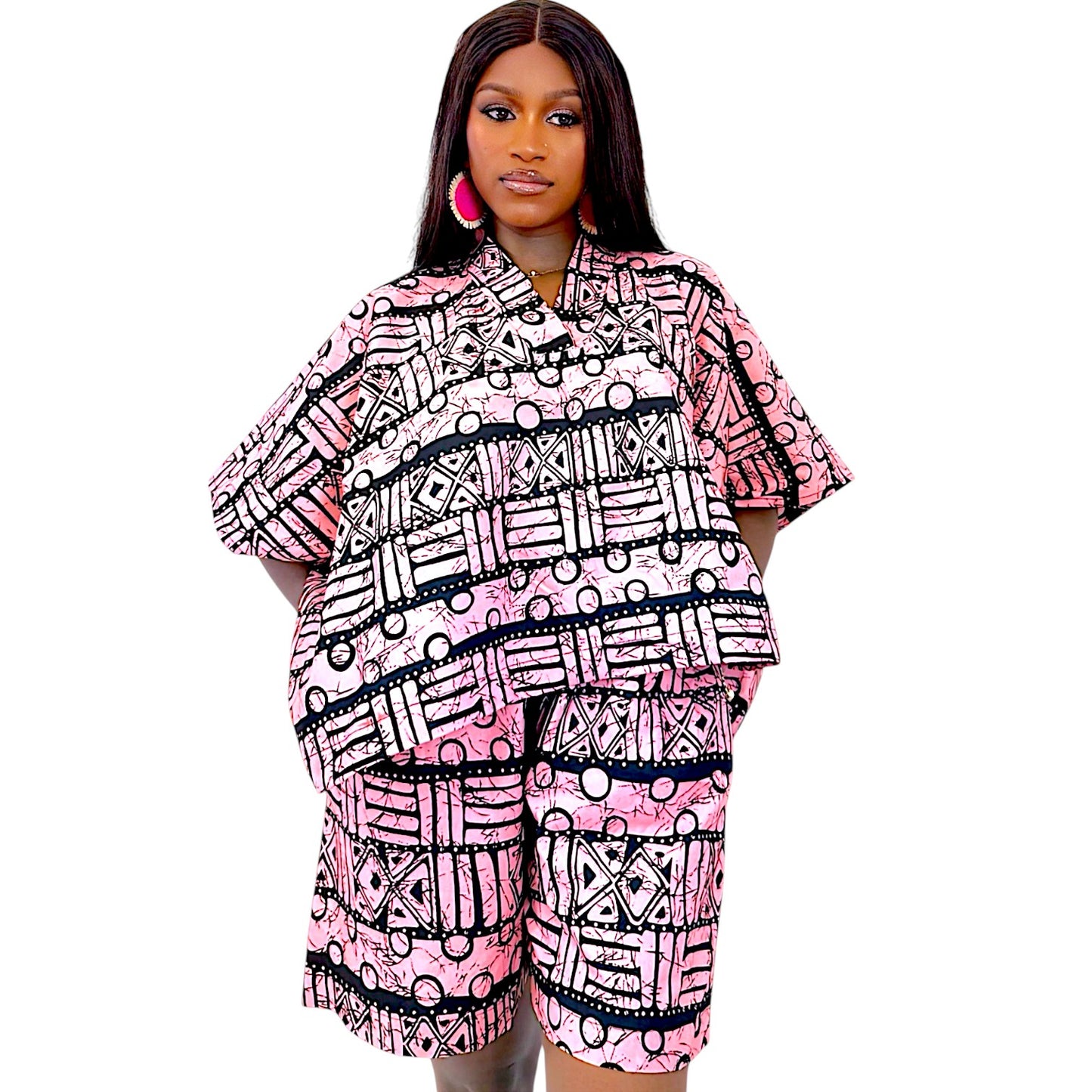 Ìgbìn  Ankara Agbada and Short Set