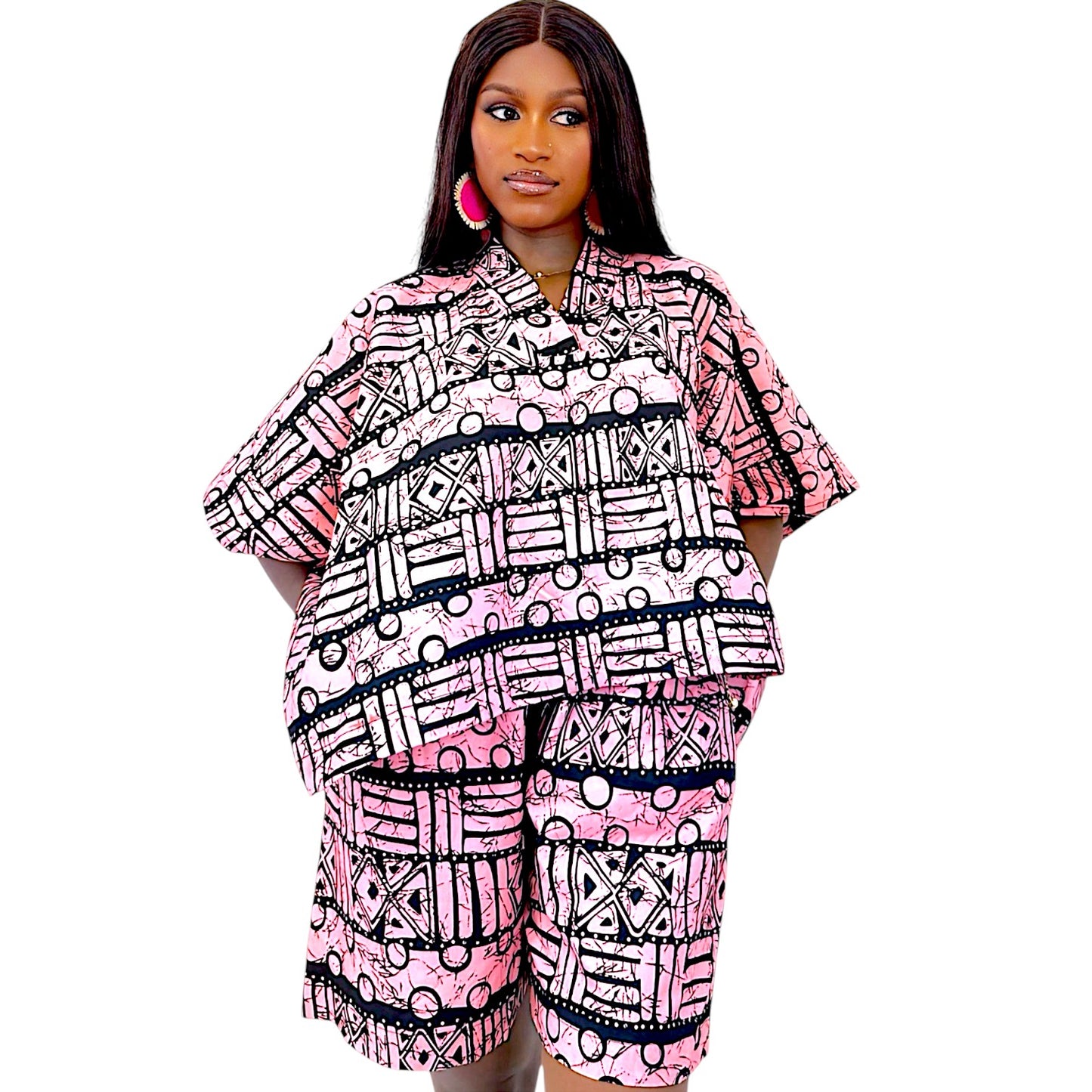 Ìgbìn  Ankara Agbada and Short Set