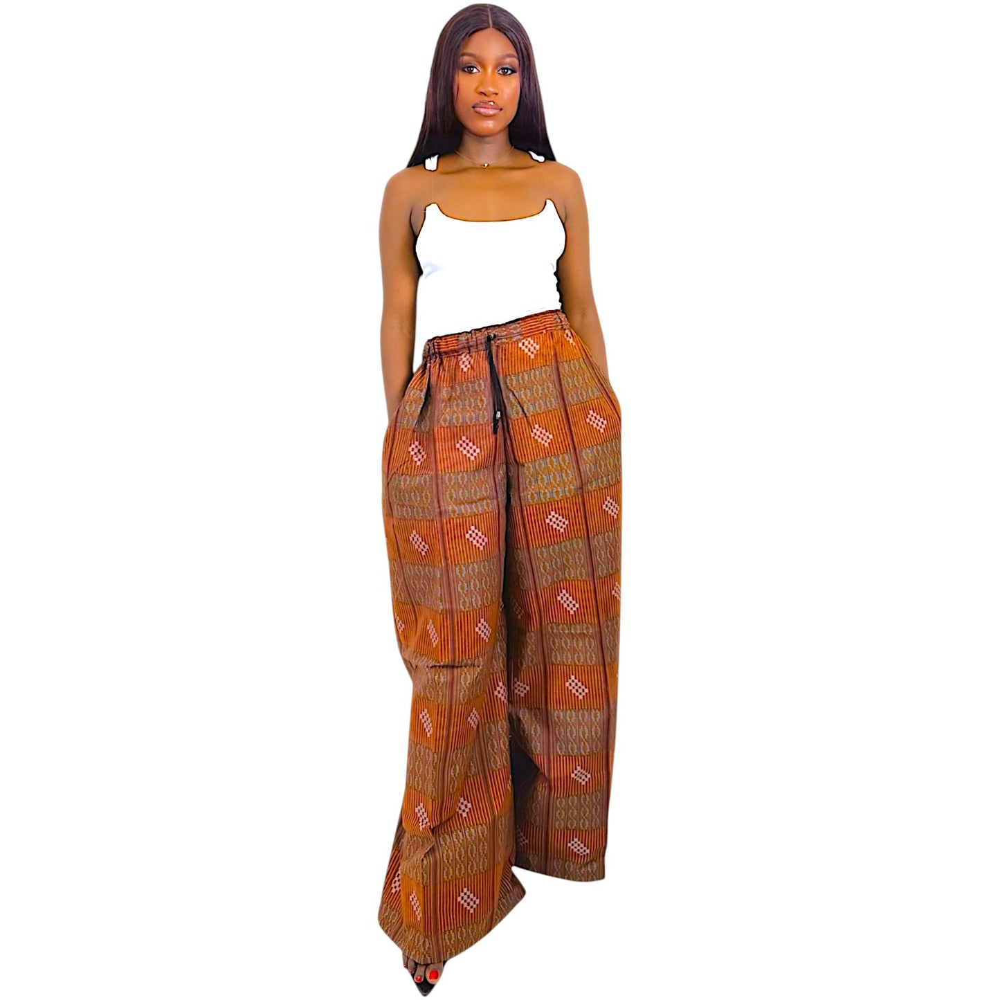 Àwẹ̀ Ankara Wide Leg Pants
