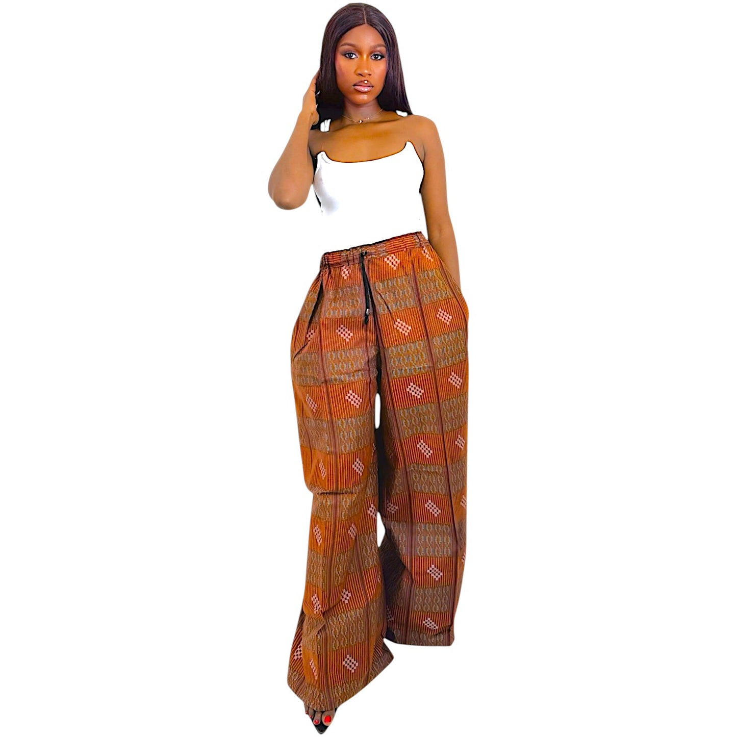 Àwẹ̀ Ankara Wide Leg Pants