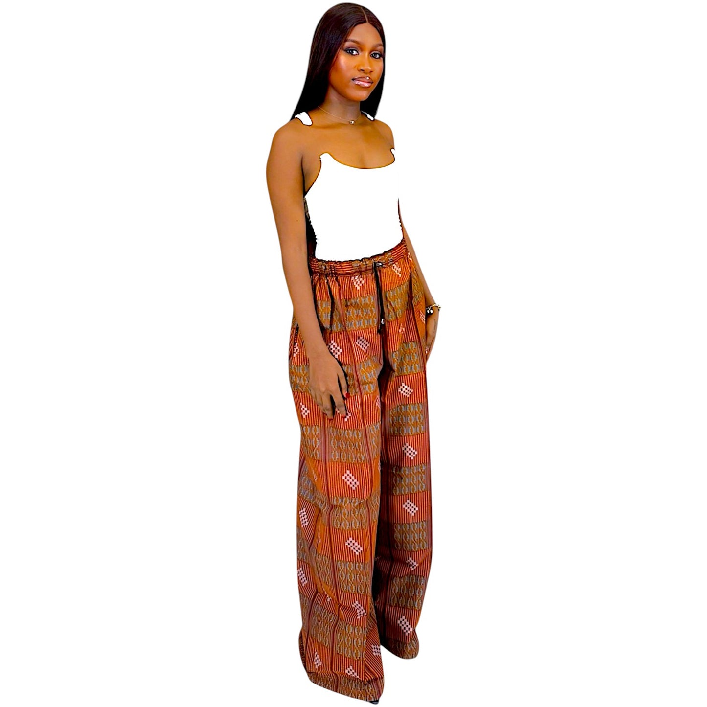 Àwẹ̀ Ankara Wide Leg Pants