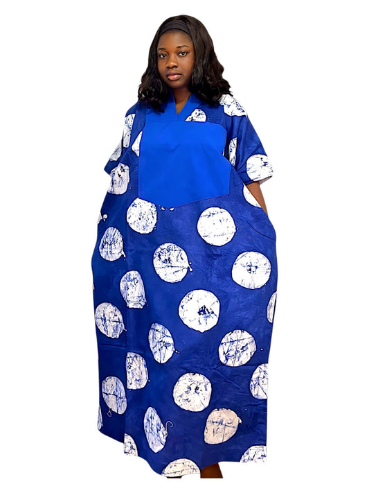 Eko Fleur – African Adire Bubu Dress