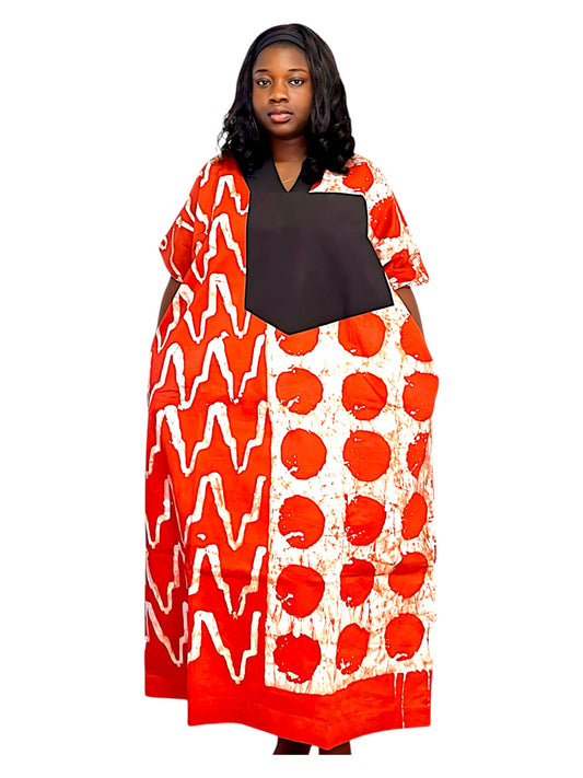 Eko Baddie – African Adire Bubu Dress