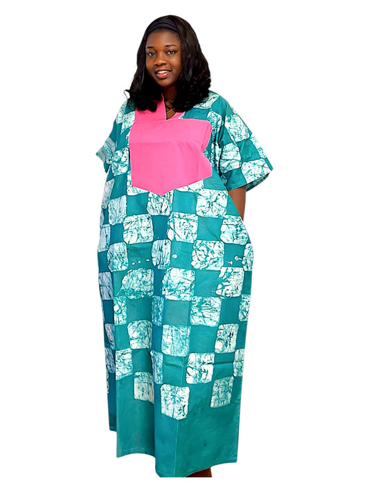 Eko Belle – African Adire Bubu Dress