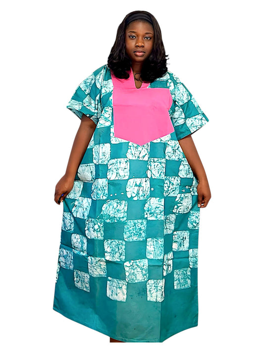 Eko Belle – African Adire Bubu Dress